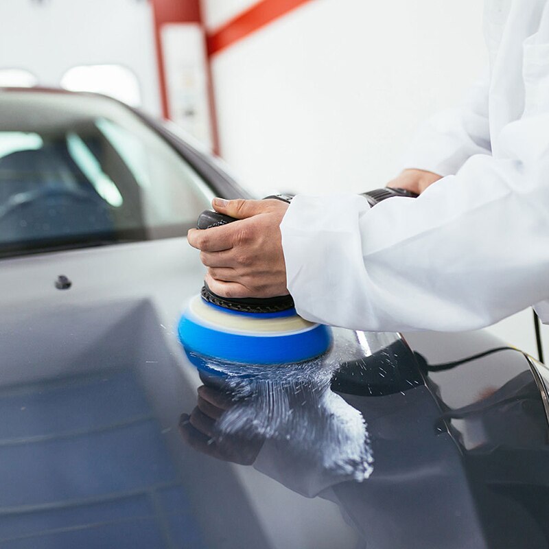 Juego de 5 uds de almohadillas para pulir y encerado de coche, disco de pulido de 3/4/5/pulgadas, herramientas de reparación y cuidado de automóviles, almohadillas de cera para detallado de coches, compuesto de tampón