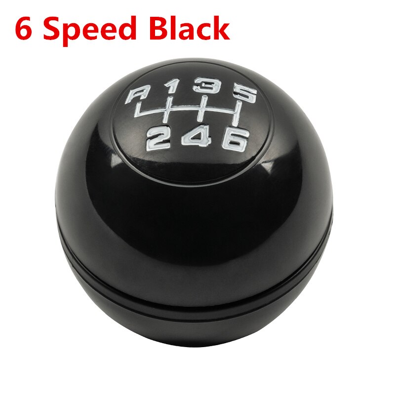 5/6 Speed Chrome Black Car Gear Shift Knob Shifter Lever for Alfa Romeo Giulietta: 6 Speed Black 