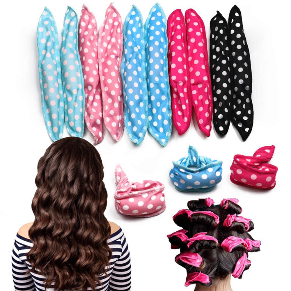 10 Pcs/Lot Hair Curlers Soft Sleep Pillow Hair Rollers Set Best Flexible Foam And Sponge Magic Hair Care Diy Hair Styling Tool