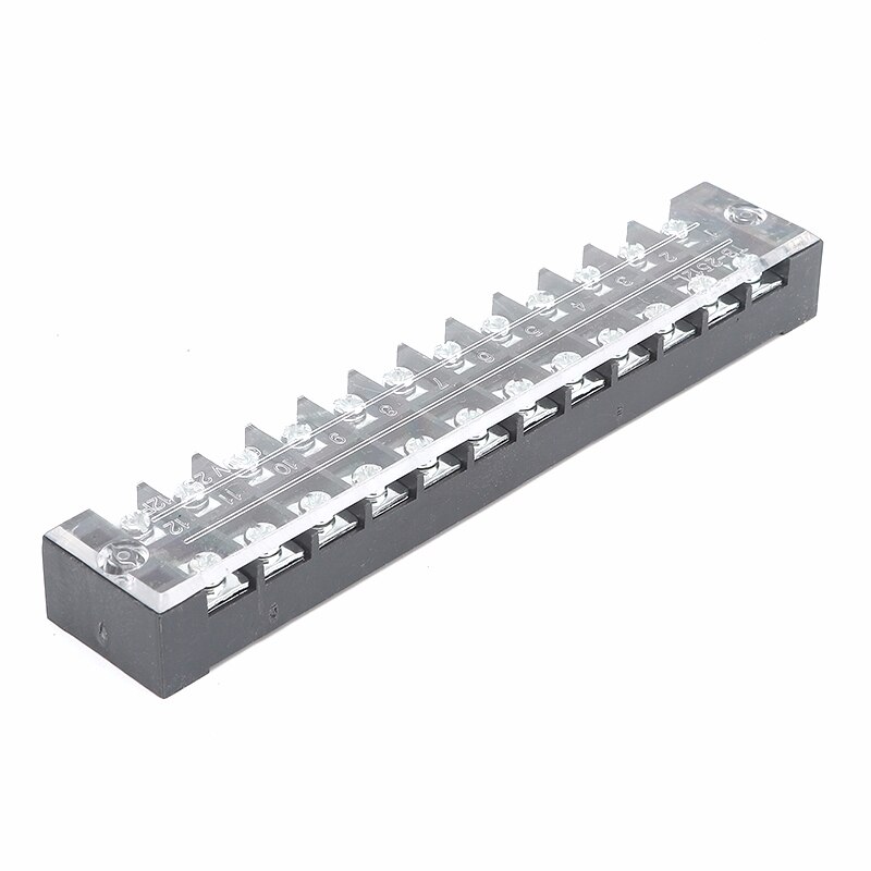 1Pcs Dual Row Screw Terminal Block Strip 600V 25A TB-2503/TB-2504/TB-2505/TB-2506/TB-2508/TB-2510/TB-2512 Optional