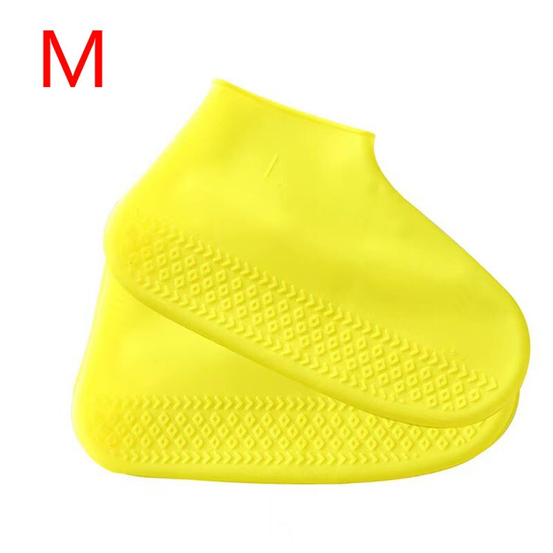 Silikon Material unisex Schuhe Beschützer wasserdicht Schuh Startseite Regen Schuh Abdeckungen Regen Stiefel draussen regnerisch Tag Fuß Startseite: Elfenbein