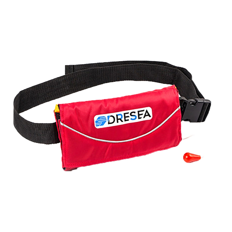 Inflatable Belt Pack Life Jacket for Adults, Fishing Beach Accessories, Buoyancy Aid, Swimming and Survival Jacket, 100N: P / Red