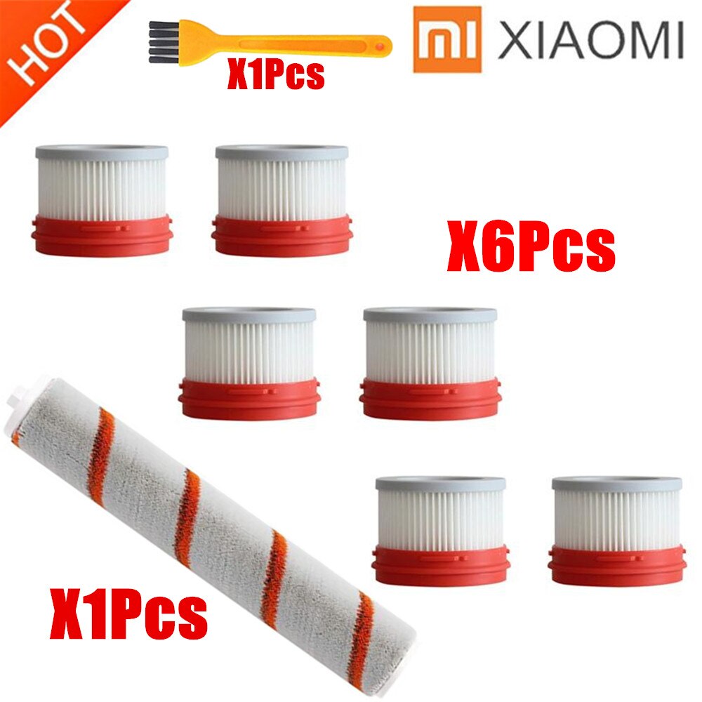 Kit de pièces détachées pour aspirateur à main sans fil Xiaomi Dreame V8 V9 V9B V9P XR V10 V11, filtre HEPA, rouleau et brosse: 8pcs-set