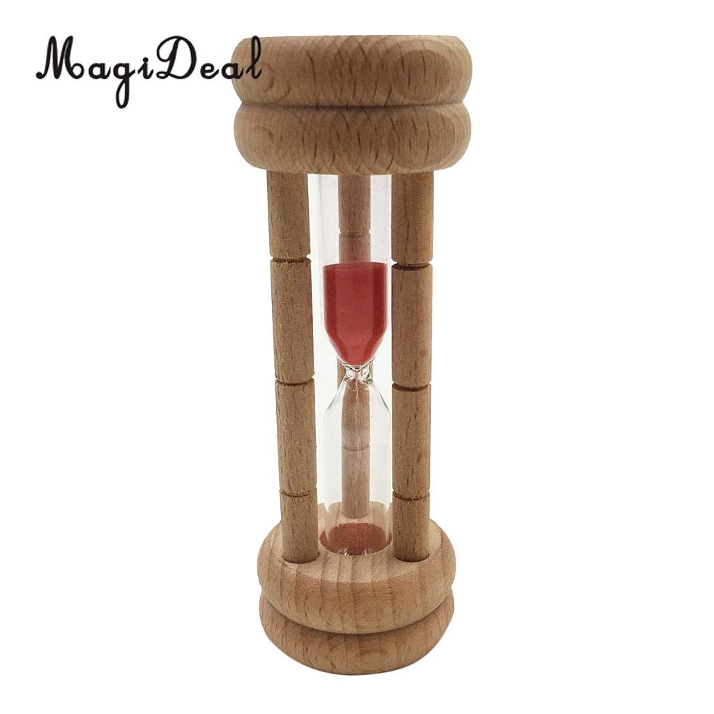 MagiDeal-reloj de arena de madera, 3 minutos, temporizador para cocina o aprendizaje de niños