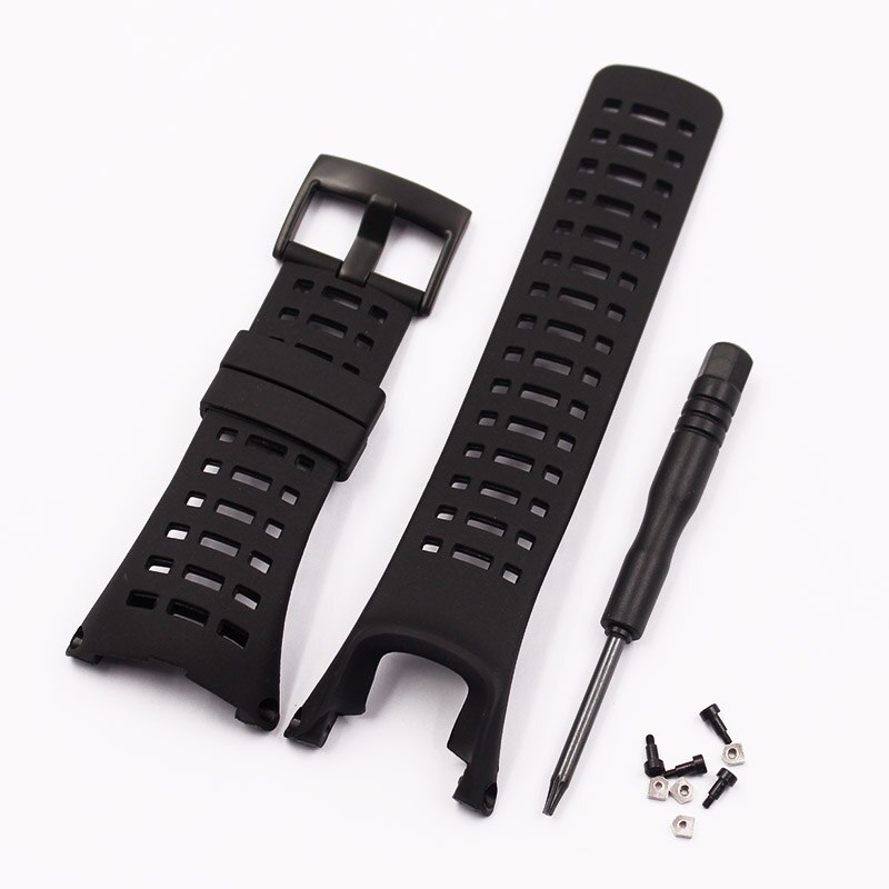 Correa de silicona y goma para reloj suunto ambit 3 peak - hebilla de goma para reloj ambit 2, correa para reloj de hombre: Blanco negro