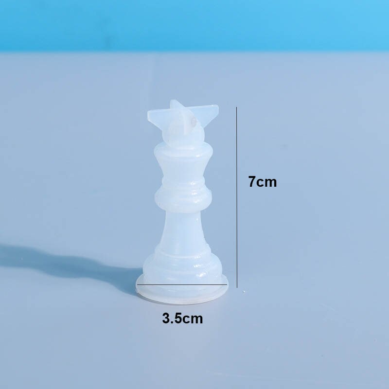 Chess Resin Molds 3D International Chess Piece Silicone Molds Resin Casting UV Epoxy Molds for DIY Crafts Chess Jewelry Making: King