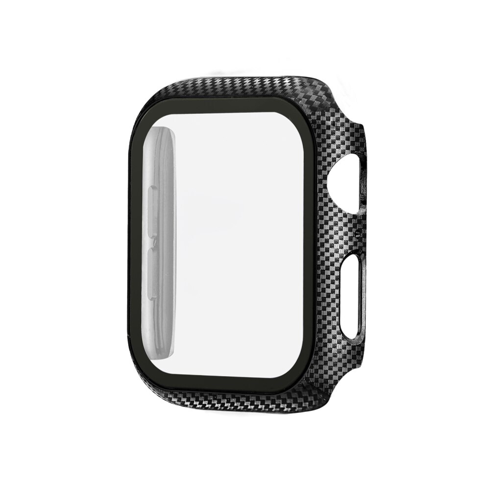 Horloge Cover Carbon Fiber Pc Protector Case Voor Apple Horloge 5 4 3 2 1 42 Mm 38 Mm Clear screen Voor Iwatch 44 Mm 40 Mm Protector Case: 1 / 40mm