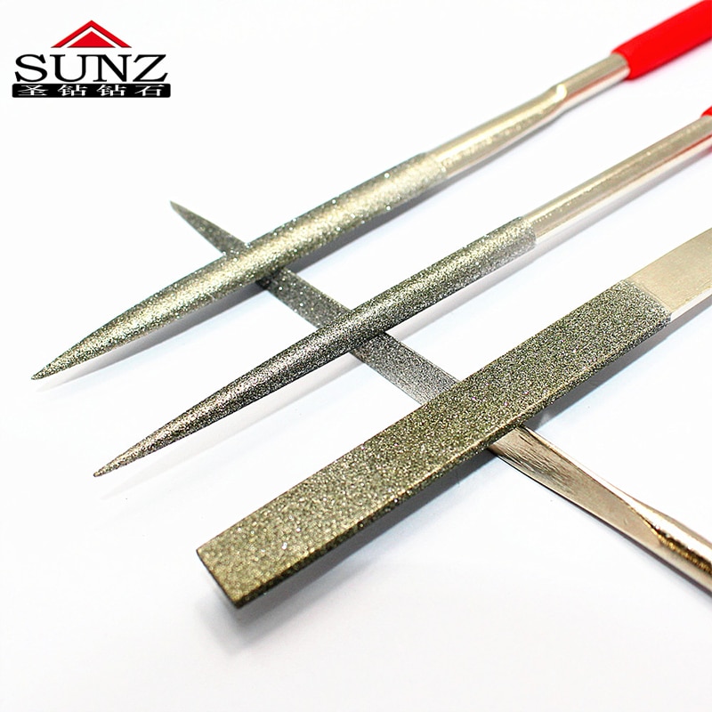 shengzuan 5Pcs 4x160mm Diamond Needle File Set Rasp Lapidary Ceramic Wood Sharpening