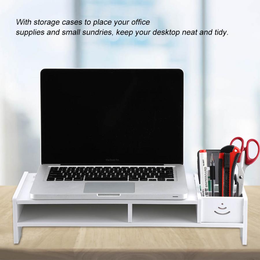 Computer Monitor Riser Laptop PC Stand Home Office Desktop Table Storage Organizer Shelf Computer Desktop Monitor Stand Desk
