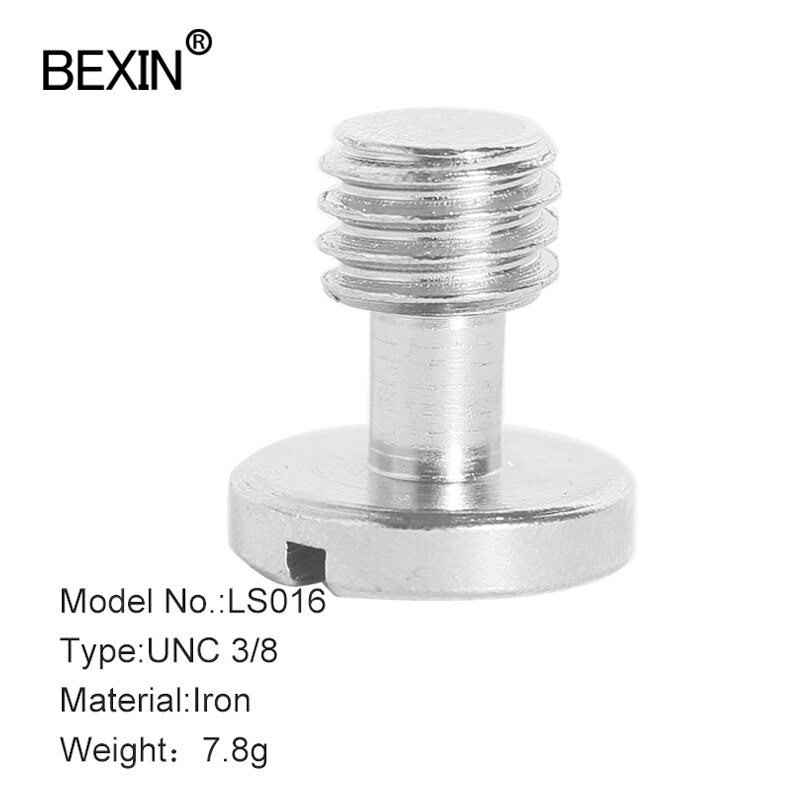 Tornillo de liberación rápida, adaptador de tornillo de anillo en D de eje D, rosca de 3/8 pulgadas para trípode de cámara, placa de liberación rápida Qr (paquete de 5)-LS016