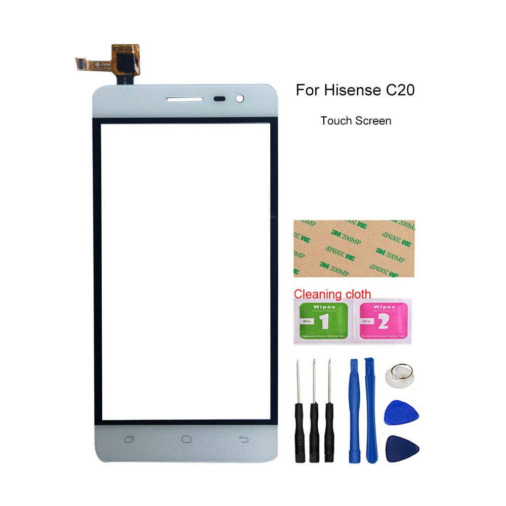 Touch Screen Panel For Hisense C20 Touch Screen Digitizer Front Glass Sensor Repair Replacement Part: White With Tools