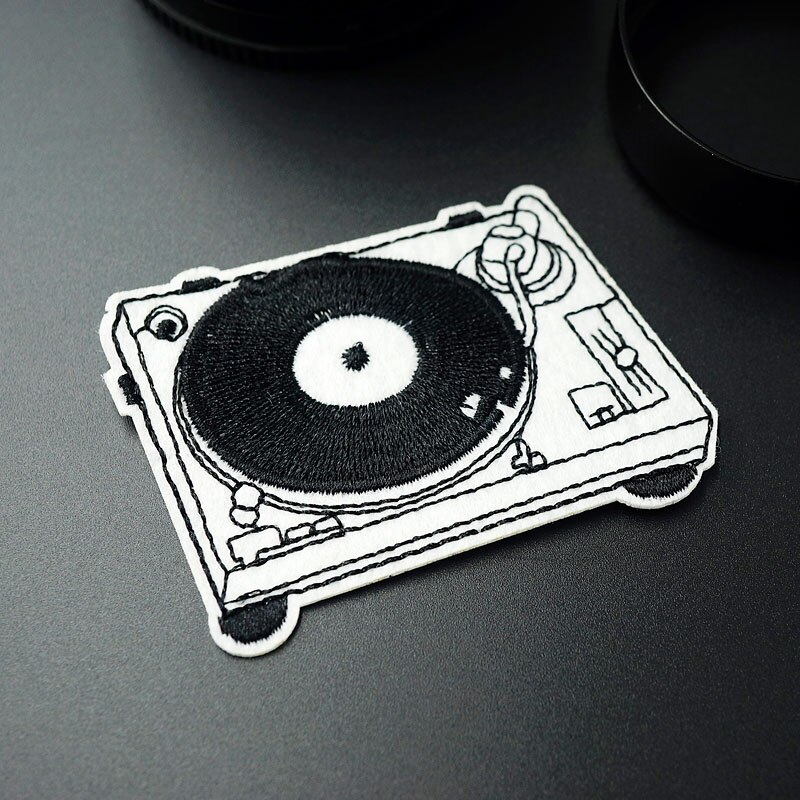 Muziek Grootte: 5.1X7.0 Cm Patch Voor Kleding Ijzer Op Geborduurde Naaien Applique Leuke Stof Badge Diy Kleding Accessoires