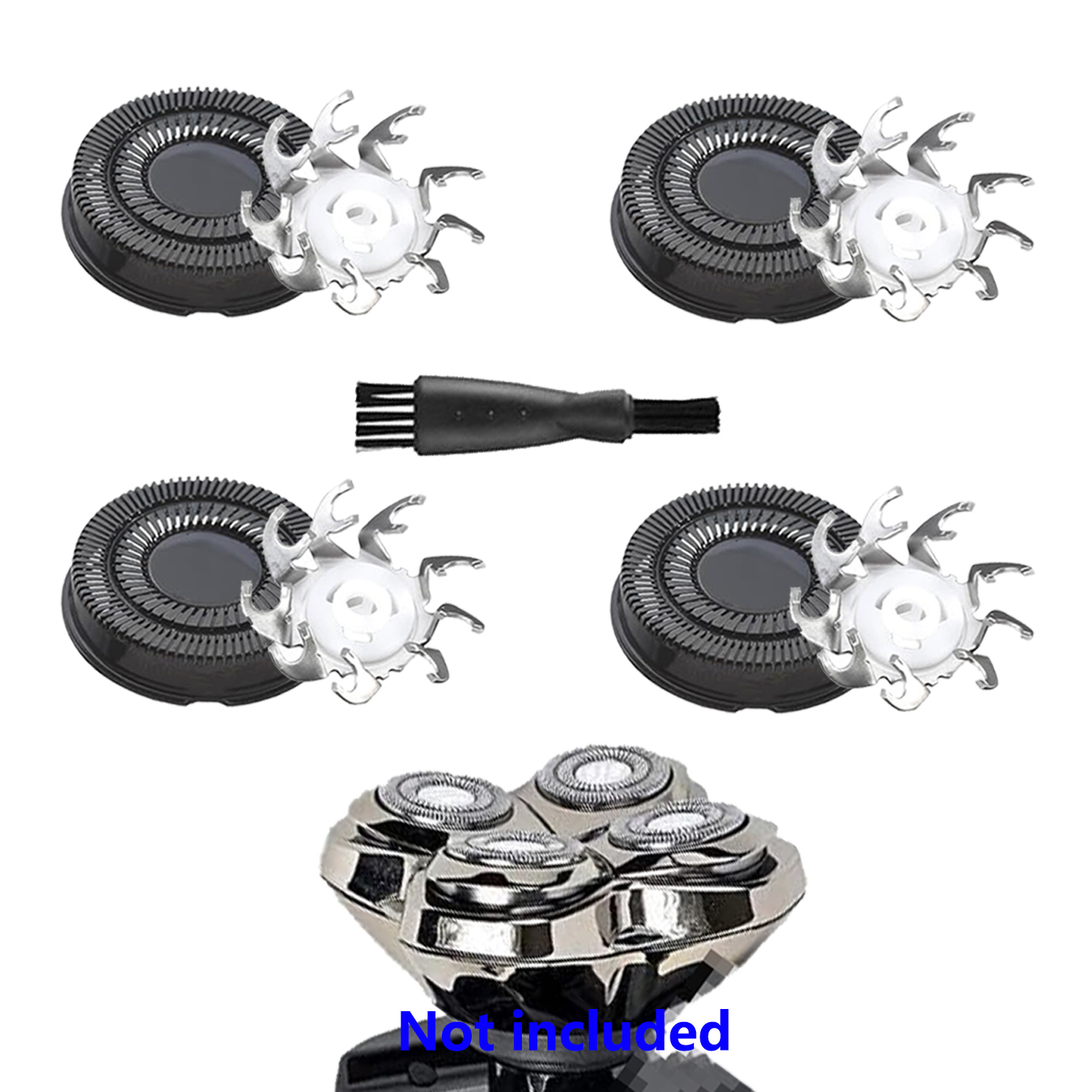 Head Shaver replacement Blades for SKULL SHAVER Pitbull Carver PRO 4 Head Electric Razor Replacement head: SKY BLUE