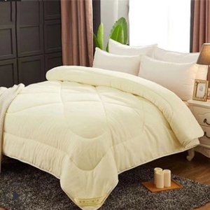 100% Lange Moerbei Quilt Zijde Hoogwaardige Winter Quilt Handgemaakte 4 Seizoen Zijde Comforte Dekbed: Yellow