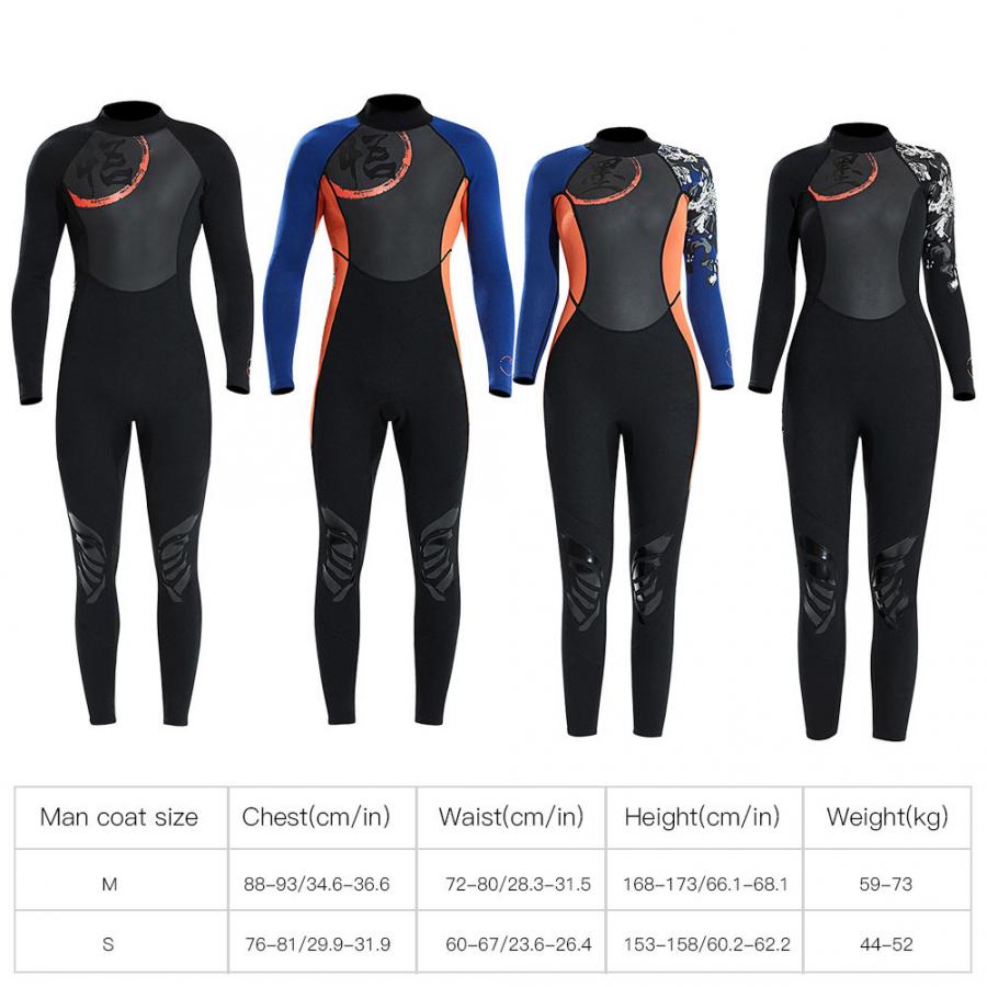 Duiken Pak 1.5 Mm Ademend Duiken Wetsuit Een Stuk Lange Mouw Unisex Surfen Zwemmen Zeilen Kleding Duikuitrusting