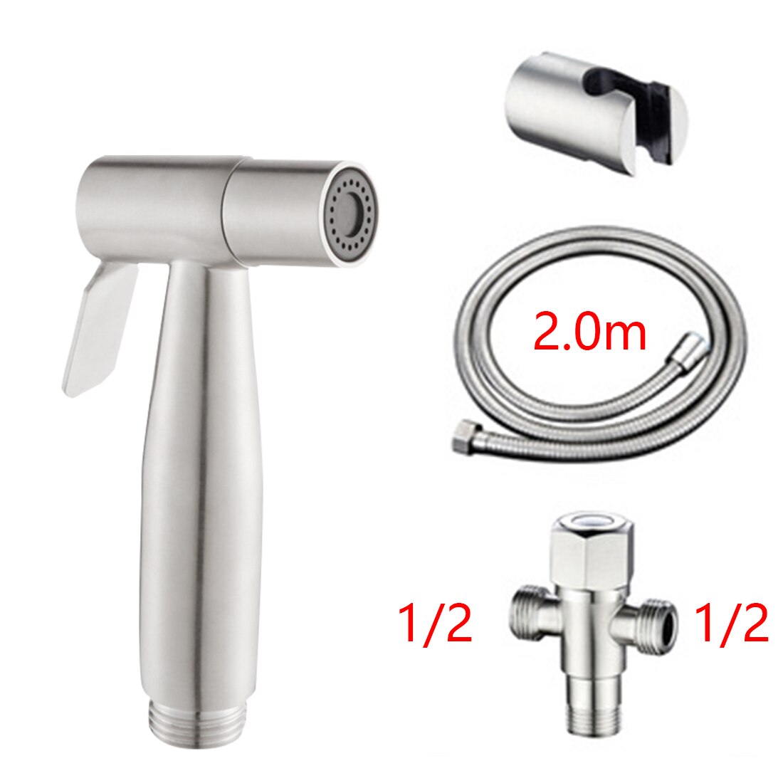 Hand Gehalten Bidet Sprayer Edelstahl Wc Bidet wasserhahn Ventil Jet Set Dusche Kopf Für Bad Selbst Reinigung Dusche Kopf