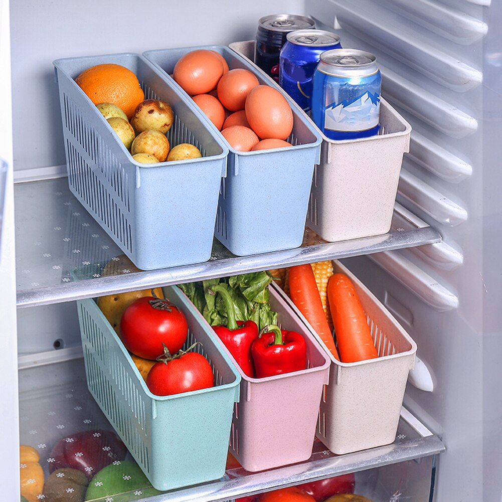 Food Vegetable Storage Container Drink Bottle Holder Vegetable Storage Box Drainage Kitchen Refrigerator Storage Boxes