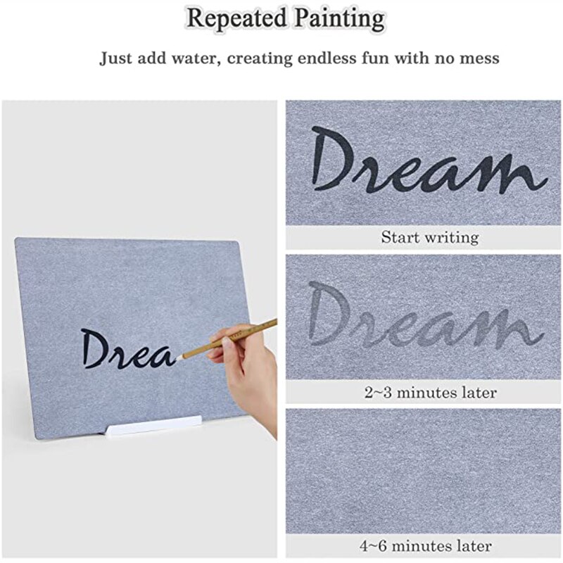 Reusable Buddha Board Artist Board Paint with Water Brush Mindfulness & Meditation Practice,