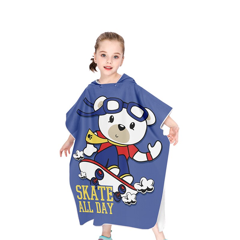 freundlicher Poncho Dinosaurier Bademantel Mit Kapuze freundlicher Bademäntel Mikrofaser Schlecht Kleid Tiere Für Jungen Mädchen Kleinkind Strand Schwimmen Handtücher: 02H