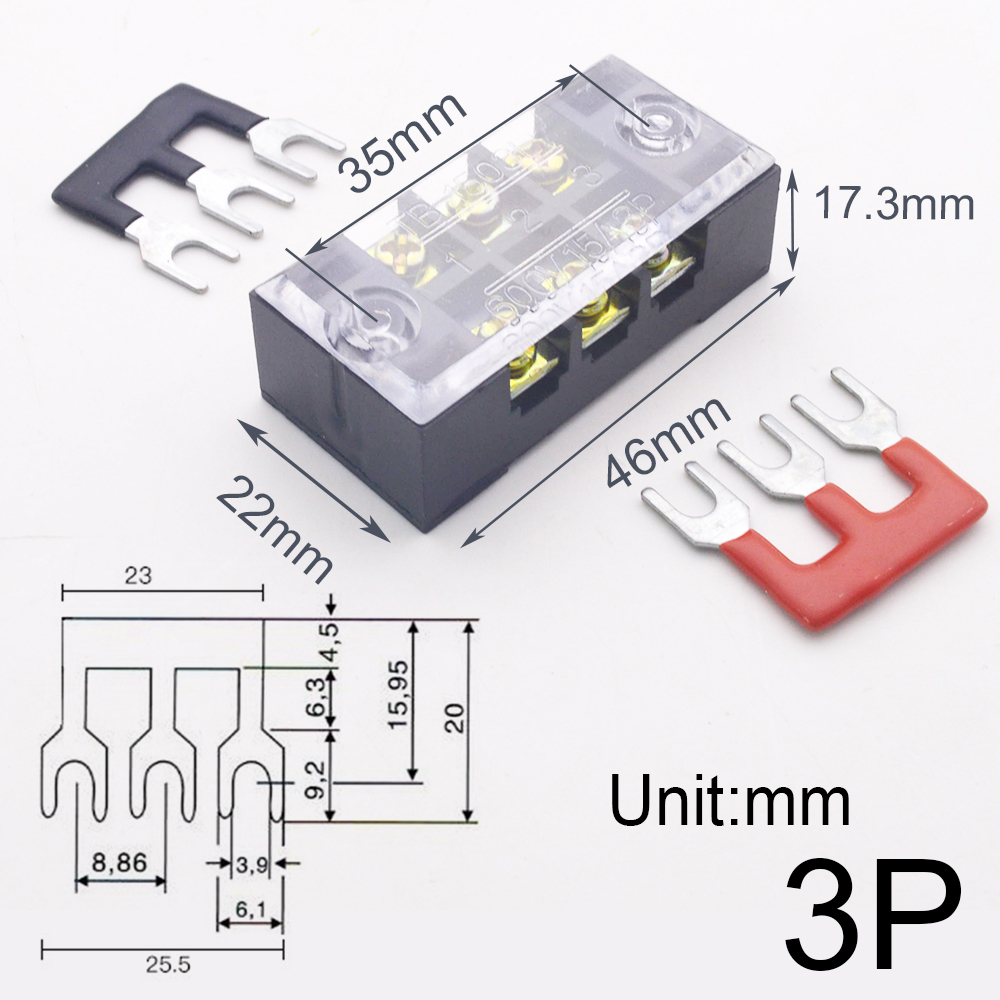 Brass Junction Box Electrical Screw Terminal Block and Insulated Barrier Strip Wire Connector Connecter Electronic Cable Contact: army green