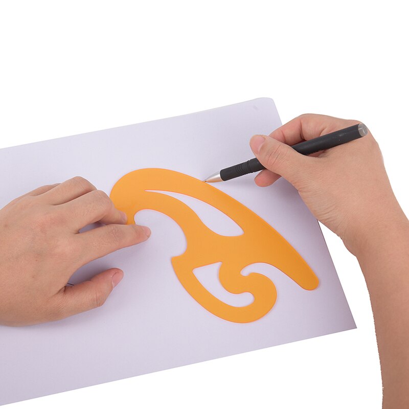 Comma Shape Measuring Tools Template Drawing Painting Craft Tool DIY Plastic Ruler French Curve Rule Gauges Tailor