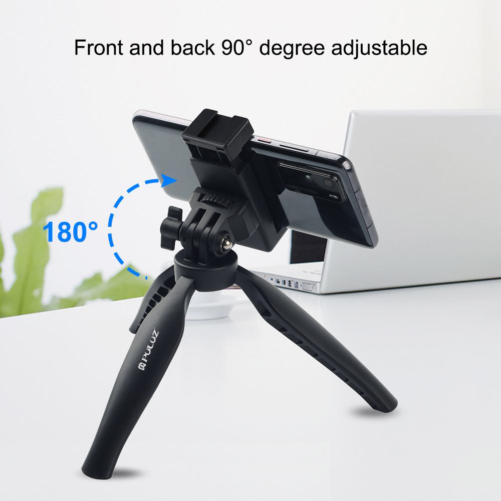 Desktop Mini Tripod with Mount Holder Cold Shoe for Mobile Phones Stands for Live Video Blogger