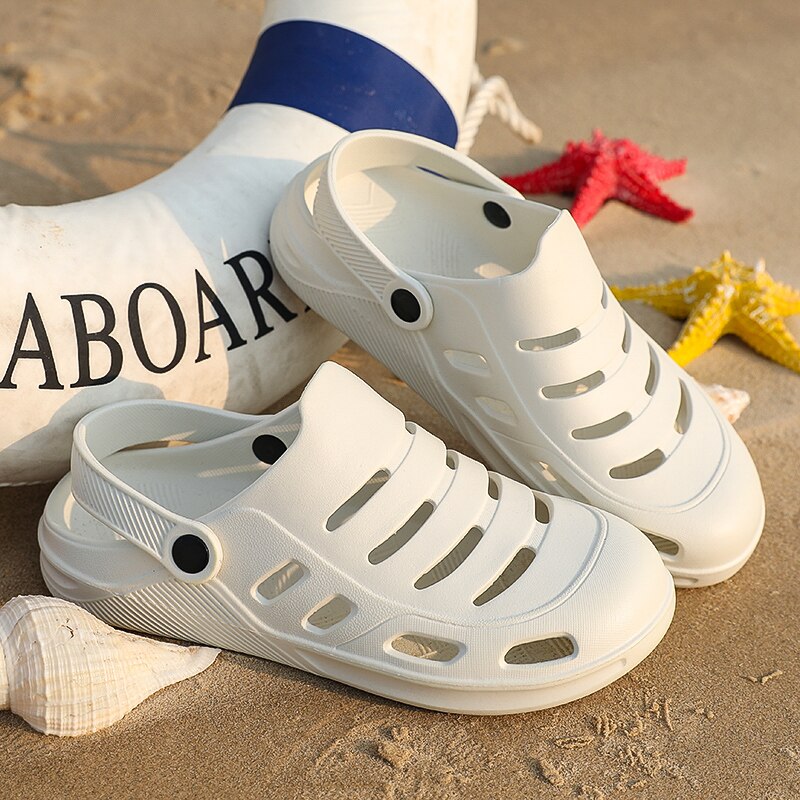 Weh vita sandaler hane vuxen lätt andas träskor skor eva sandalias herr sandaler sommar strand tofflor gummi träskor för män
