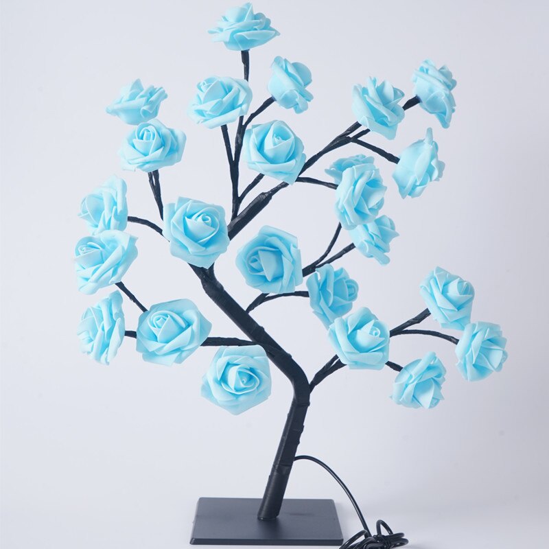 LED Night Light Rose Flower Tree Lamp For Home Decoration Flower Lighting Party Wedding Decoration USB Powered