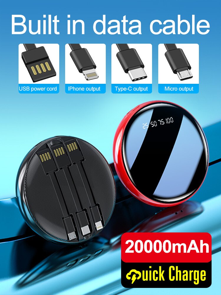 Powerbank Portable power bank 20000mah 10000mah External battery fast charge iphone 12 13 Portable battery