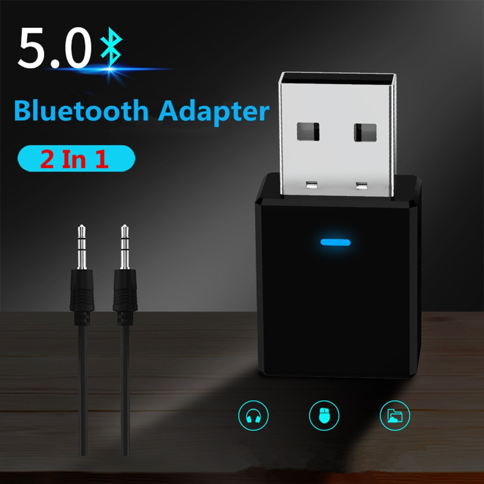 Vikefon Draadloze Usb Bluetooth Adapter Voor Computer Bluetooth Dongle Usb Bluetooth 5.0 Pc Adapter Bluetooth Ontvanger Zender