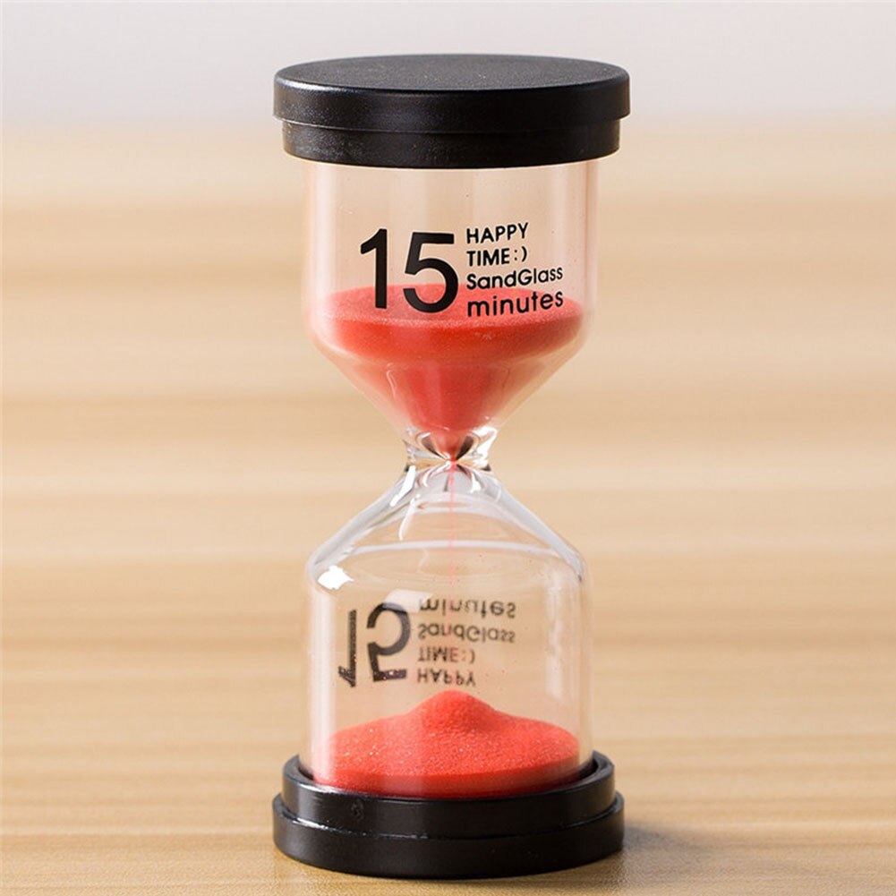 Desktop Ornaments Sand Timer Sandglass Sand Clock Household 5/10/15/30 Mins Kid Ornaments Decorative Kitchen Timer: Red / 10min