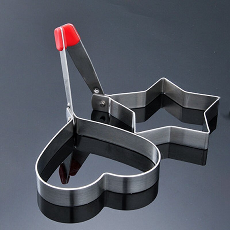 AC86 -5 Pcs 304 Stainless Steel Omelet Ring Mold Omelet Crepe Ring Cute Shaped Egg Mold Cooking Tool Frying Pan Sandwich