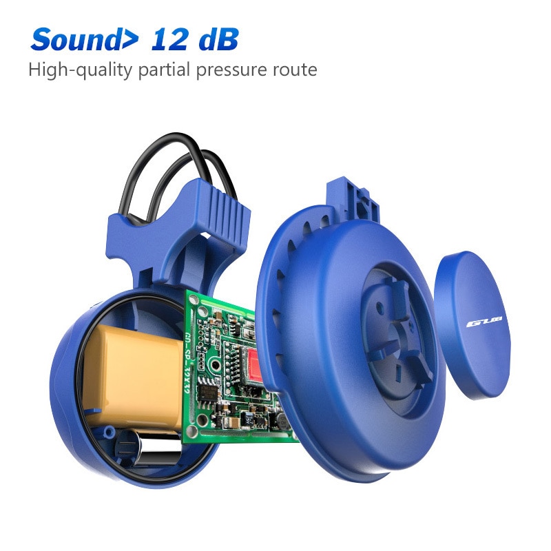 Gub elektrische fietsbel, usb-oplaadbare fietsbel, 120db stuurbelgeluiden, veilig, waterdicht fietsalarm, hoorns, luidspreker