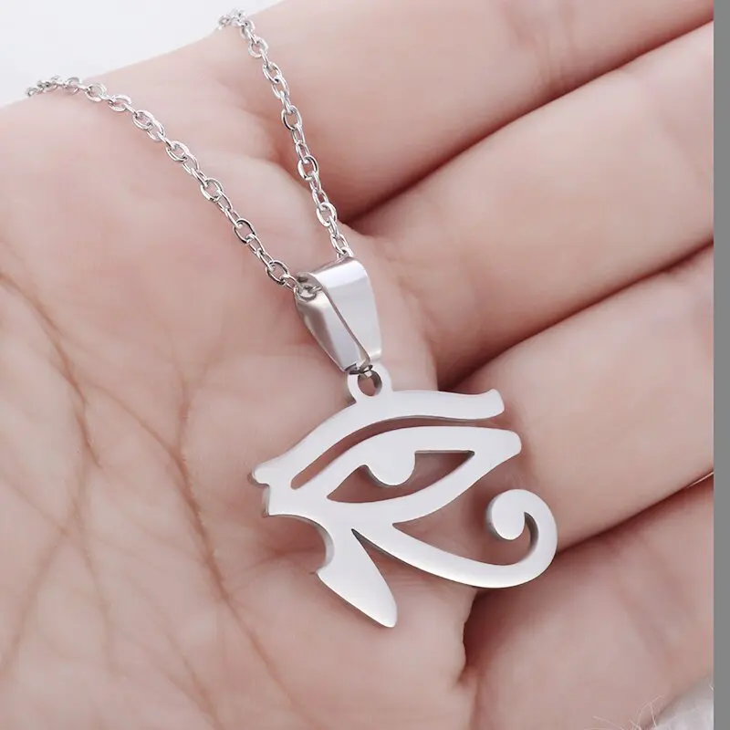 Colgante Vintage de ojo de sol de Dios, collar de ojo que todo lo ve, joyería de amuleto religioso para hombres y mujeres