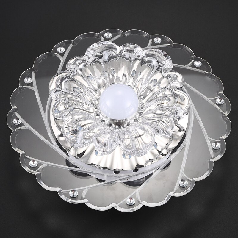 Energiebesparende heldere plafondlamp kroonluchter plafondlamp led kristallicht moderne kroonluchterlamp plafondlamp lamp wit +