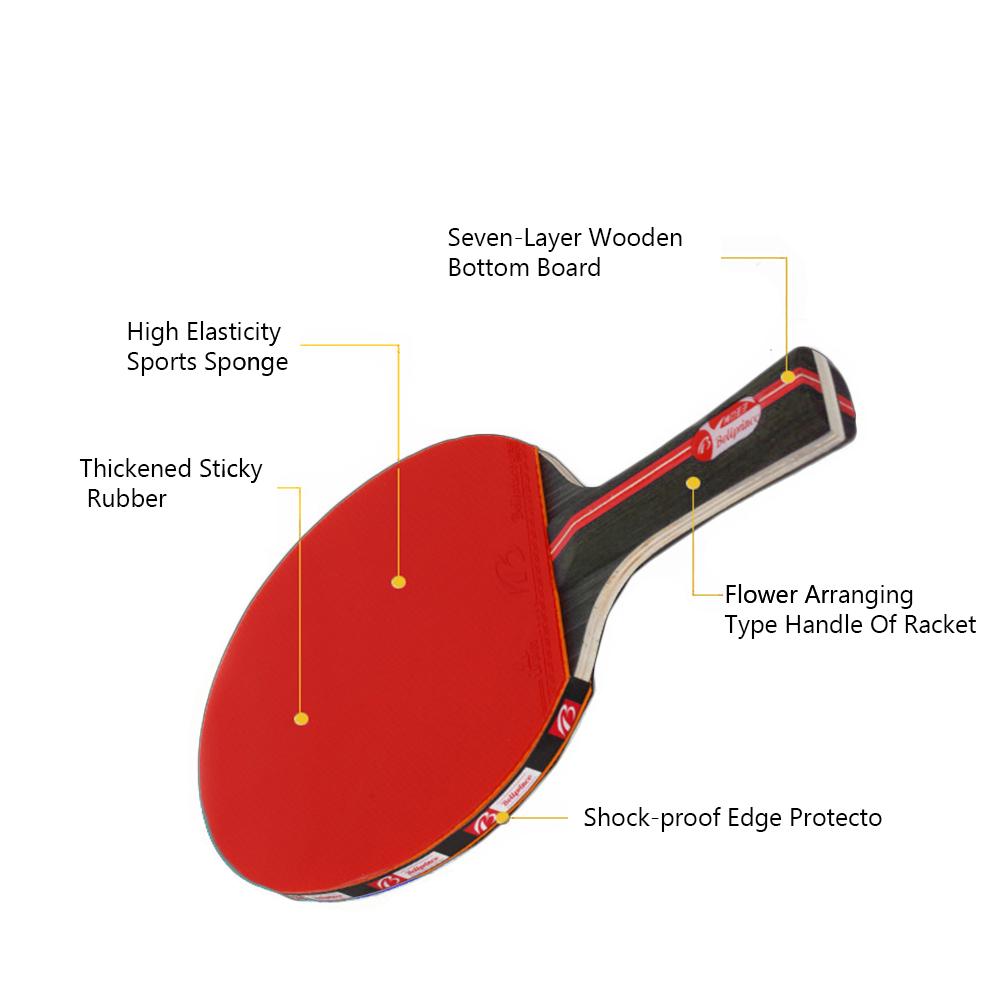 Tênis de mesa bat mão-agitação raquete treinamento iniciante ping-pong bat conjunto de raquete de tênis de mesa (2 raquetes + 3 bolas)