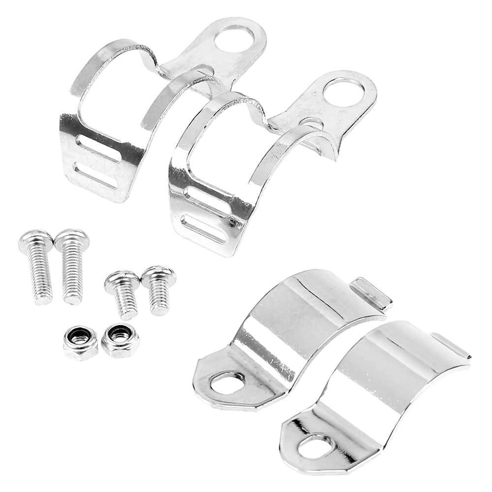1 Pair Universal Headlight Bracket Motorcycle Headlight Turn Light Black Stainless Steel Metal Clamp 33-43mm Front Fork