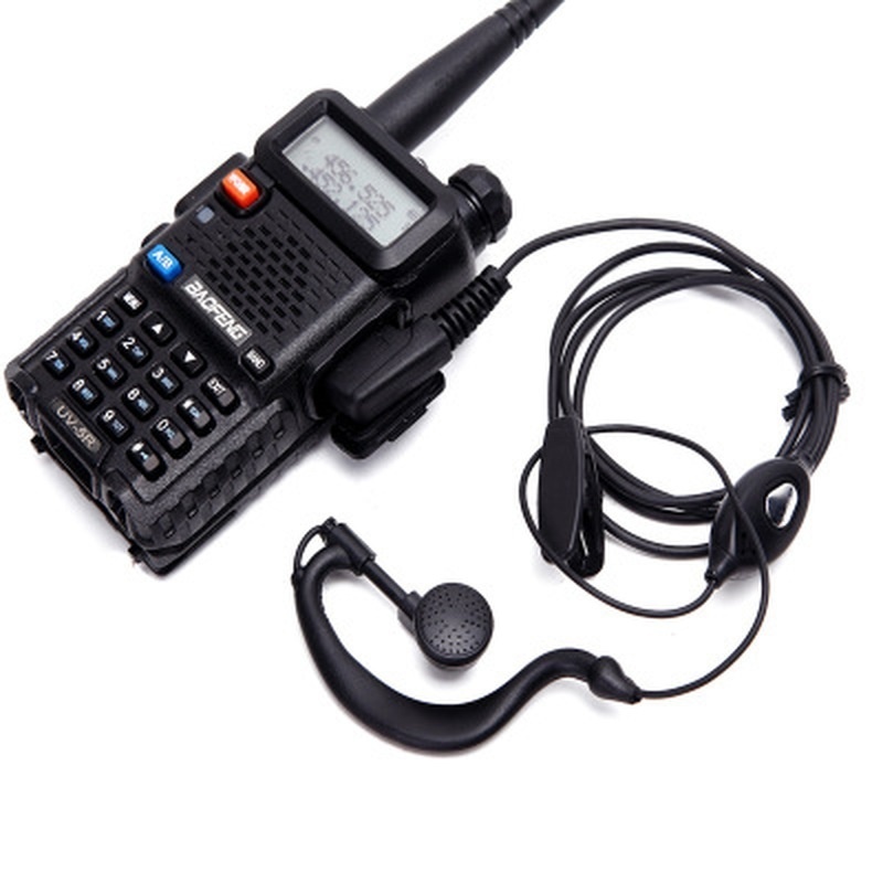 2 Pin Headset Oortelefoon Oortelefoon Mic Walkie Talkie Radio Veiligheid Draad Oortelefoon