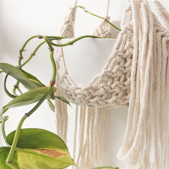 Macrame kori kasvi ripustin hedelmäkori