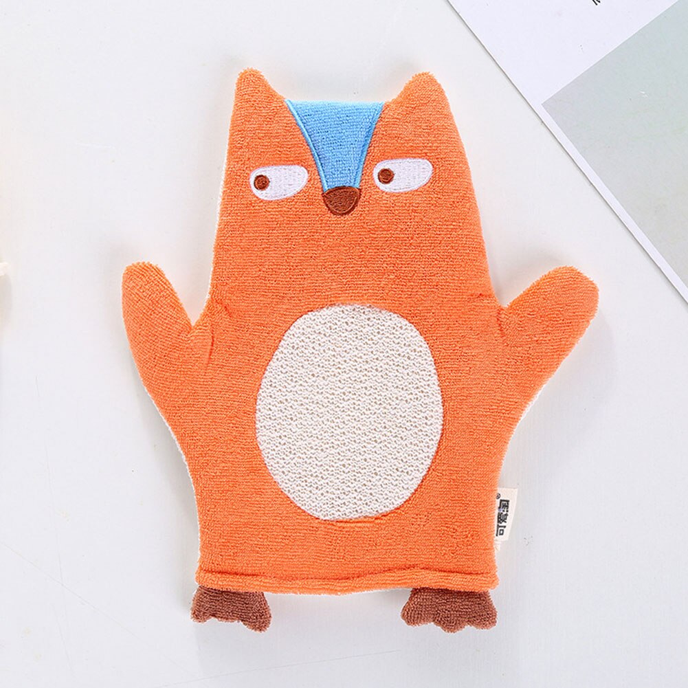 Toalla de algodón dibujos animados baño esponjas frotar guantes ducha cepillo lindo bebé Super suave