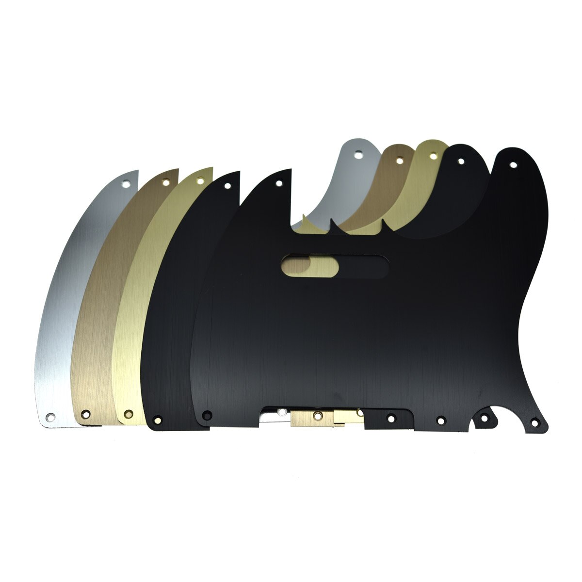 KAISH Metalen Aluminium Geanodiseerde Amerikaanse Vintage 5 Gat Tele Stijl Slagplaat TL Pick Guard Krasplaat voor USA/Mexico Telecaster Zilver