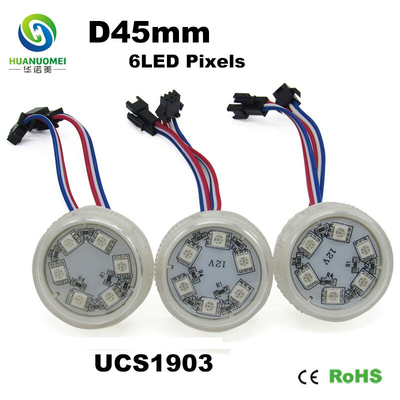 Full Color Rgb Digitale Adresseerbare UCS1903 45Mm 6Leds Led Pixel Module 5050 Smd Rgb Lamp Lamp Verlichting Led display Module Licht