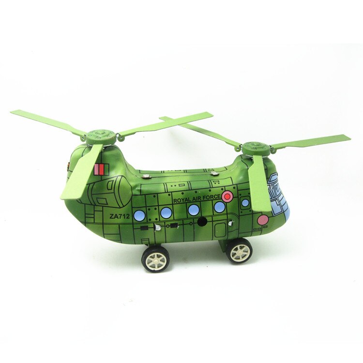 Antieke wind up speelgoed tin Vliegtuig modellen voor kinderen metalen vliegtuig modellen voor collectie MS479 helicopter