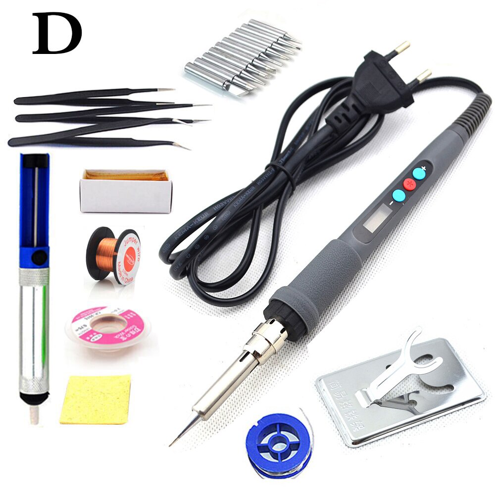60W Constant Electric soldering iron temperature adjustable Welding Solder iron rework station soldering iron accessories 220V: 60W ST 10TIP   D