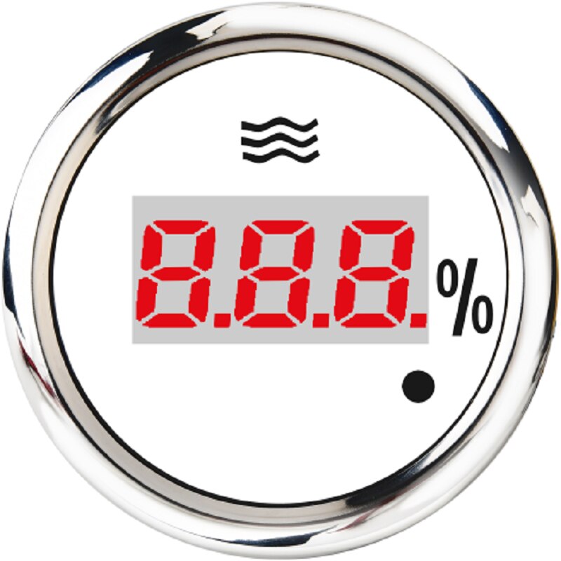 Jauge de niveau d'eau numérique Marine 0-190 Ohm/ 240-33 Ohm indicateur de niveau d'eau de bateau 12V/24V avec alarme adaptée pour Yacht de voiture