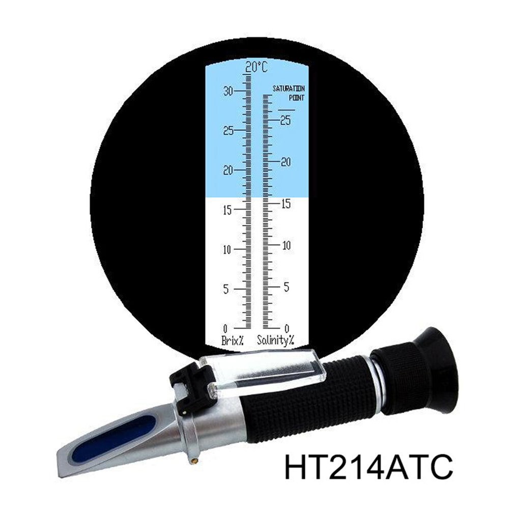 Handheld Digital Refractometer Salinity Sugar Meter Salt Hydrometer Refractometer Auto Brix Tester Salinometer