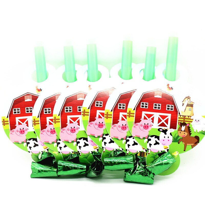 Vaisselle jetable à thème d'animaux de ferme, fournitures de fête d'anniversaire, serviettes en papier de Jungle, décoration de Ranch et de Zoo, assiettes