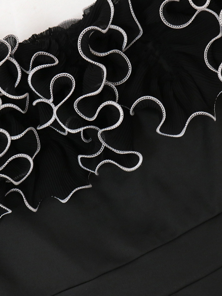 Neeleywall-Combinaison pantalon à jambes larges pour femme, tenue une pièce, blanc, , à volants, motifs floraux