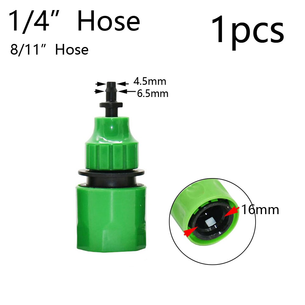 Garden Quick Coupling Adapter with 1/4 (ID 4mm) or 3/8 inch (8mm) Barbed Connector for Irrigation Garden Watering Greenhouse: Light Grey