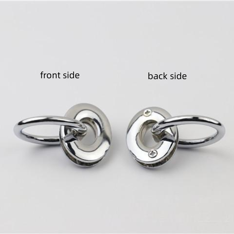 Accesorios de Hardware para bolsos y bolsos, bolso de botón de mano con asa, accesorios de Hardware: Plata